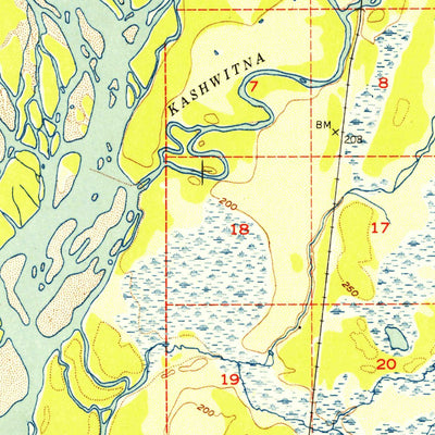 United States Geological Survey Tyonek D-1, AK (1952, 63360-Scale) digital map