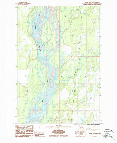 United States Geological Survey Tyonek D-1 NE, AK (1987, 25000-Scale) digital map