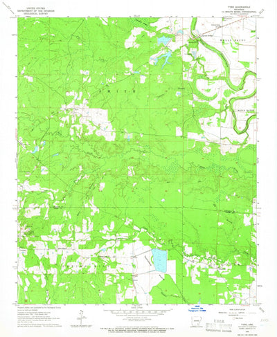 United States Geological Survey Tyro, AR (1964, 24000-Scale) digital map