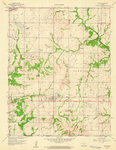 United States Geological Survey Tyro, KS (1959, 24000-Scale) digital map