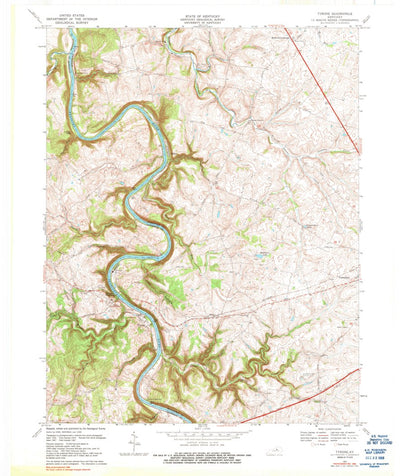 United States Geological Survey Tyrone, KY (1967, 24000-Scale) digital map