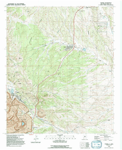 United States Geological Survey Tyrone, NM (1992, 24000-Scale) digital map
