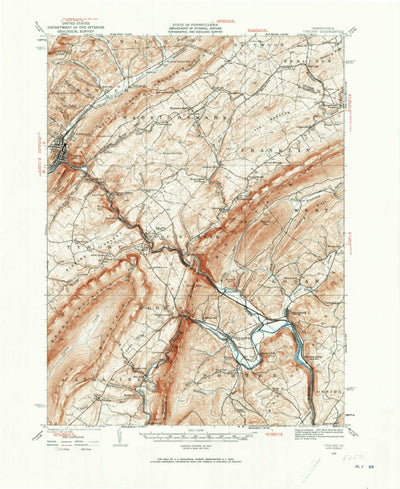 United States Geological Survey Tyrone, PA (1929, 62500-Scale) digital map