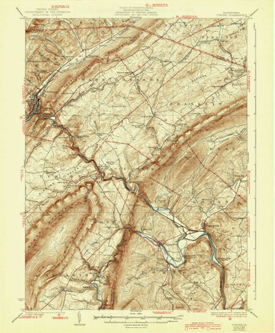 United States Geological Survey Tyrone, PA (1933, 62500-Scale) digital map