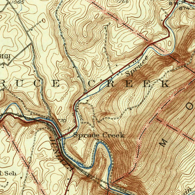 United States Geological Survey Tyrone, PA (1933, 62500-Scale) digital map