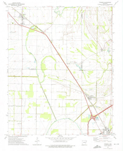 United States Geological Survey Tyronza, AR (1974, 24000-Scale) digital map