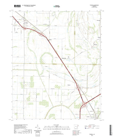 United States Geological Survey Tyronza, AR (2020, 24000-Scale) digital map