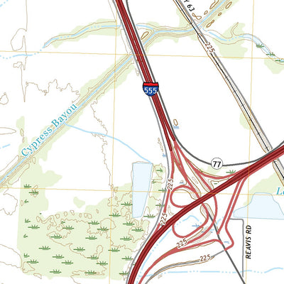United States Geological Survey Tyronza, AR (2020, 24000-Scale) digital map