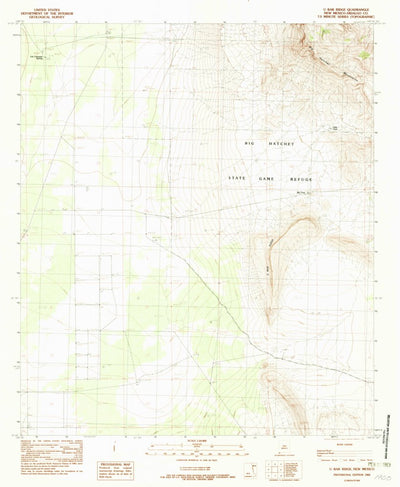 United States Geological Survey U Bar Ridge, NM (1982, 24000-Scale) digital map