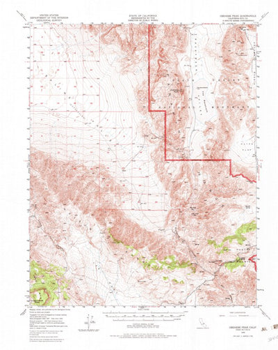United States Geological Survey Ubehebe Peak, CA (1950, 62500-Scale) digital map