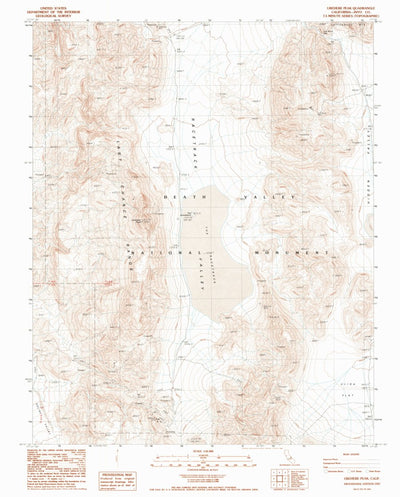 United States Geological Survey Ubehebe Peak, CA (1987, 24000-Scale) digital map