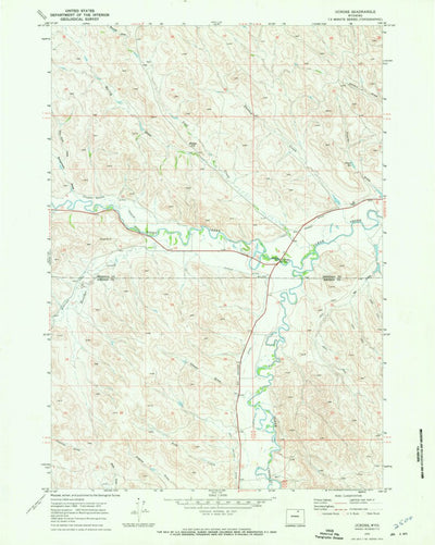 United States Geological Survey Ucross, WY (1970, 24000-Scale) digital map