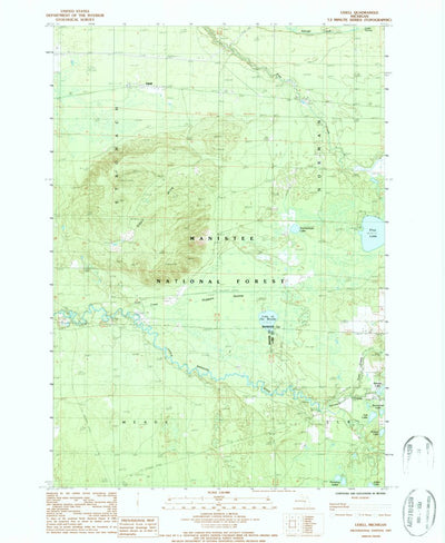 United States Geological Survey Udell, MI (1987, 24000-Scale) digital map