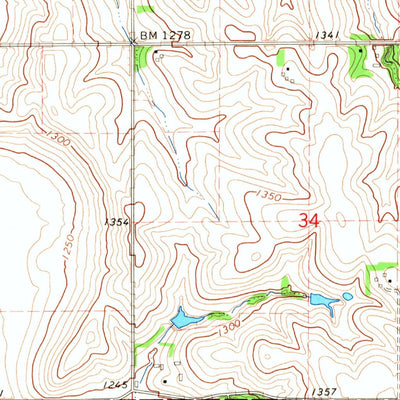United States Geological Survey Uehling, NE (1966, 24000-Scale) digital map