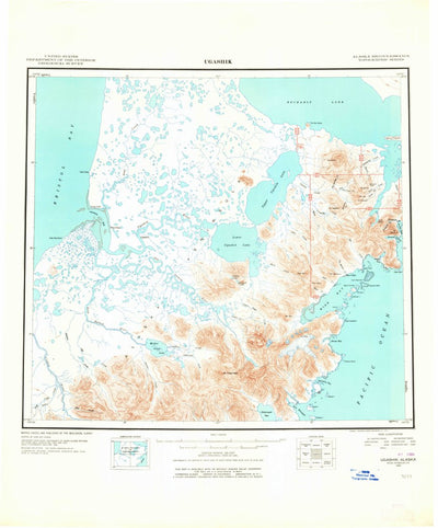 United States Geological Survey Ugashik, AK (1943, 250000-Scale) digital map