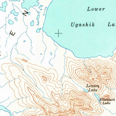 United States Geological Survey Ugashik, AK (1943, 250000-Scale) digital map