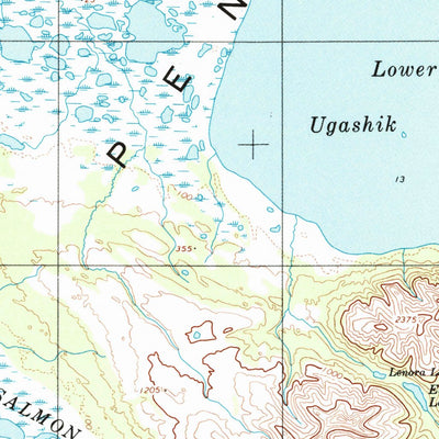 United States Geological Survey Ugashik, AK (1963, 250000-Scale) digital map