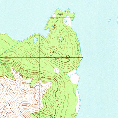 United States Geological Survey Ugashik B-3, AK (1951, 63360-Scale) digital map
