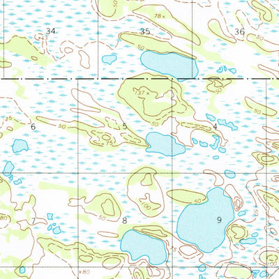 United States Geological Survey Ugashik B-5, AK (1954, 63360-Scale) digital map