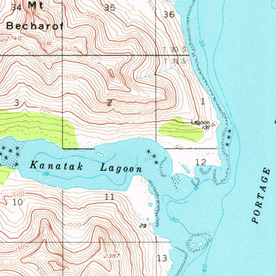 United States Geological Survey Ugashik C-1, AK (1951, 63360-Scale) digital map