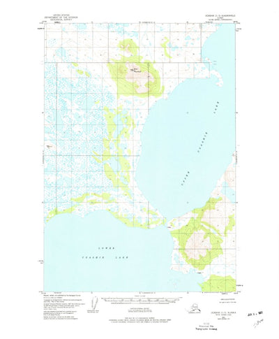 United States Geological Survey Ugashik C-3, AK (1951, 63360-Scale) digital map