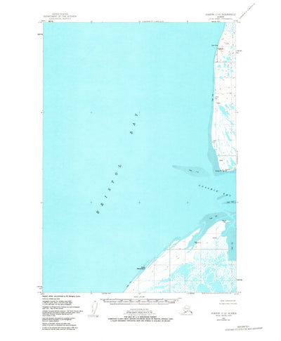United States Geological Survey Ugashik C-6, AK (1951, 63360-Scale) digital map