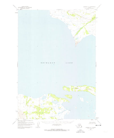 United States Geological Survey Ugashik D-1, AK (1951, 63360-Scale) digital map