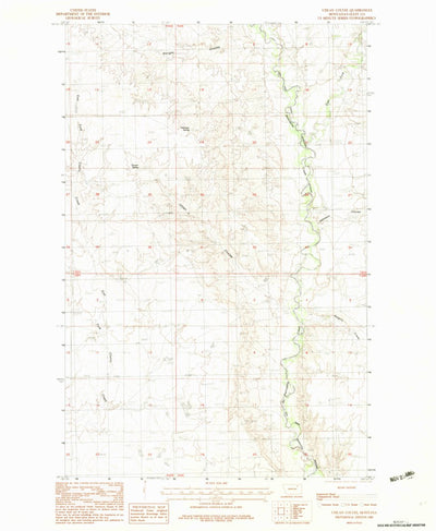 United States Geological Survey Uhlan Coulee, MT (1983, 24000-Scale) digital map