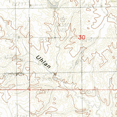 United States Geological Survey Uhlan Coulee, MT (1983, 24000-Scale) digital map