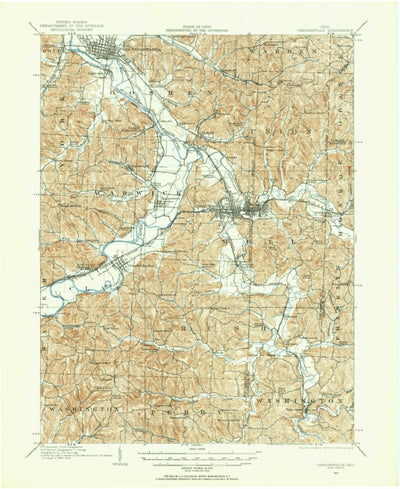 United States Geological Survey Uhrichsville, OH (1909, 62500-Scale) digital map