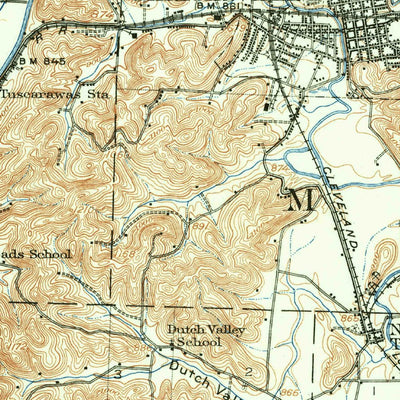 United States Geological Survey Uhrichsville, OH (1909, 62500-Scale) digital map