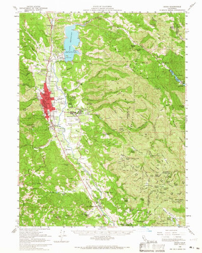 United States Geological Survey Ukiah, CA (1958, 62500-Scale) digital map