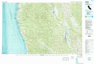 United States Geological Survey Ukiah, CA (1981, 100000-Scale) digital map