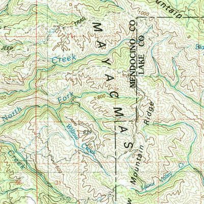 United States Geological Survey Ukiah, CA (1981, 100000-Scale) digital map