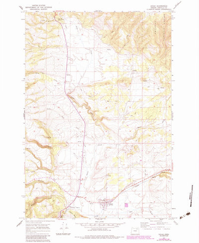 United States Geological Survey Ukiah, OR (1967, 24000-Scale) digital map