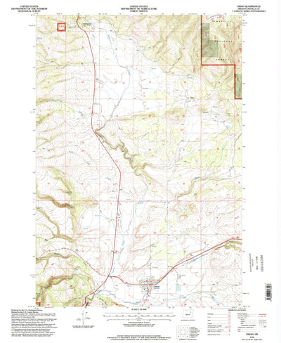 United States Geological Survey Ukiah, OR (1995, 24000-Scale) digital map