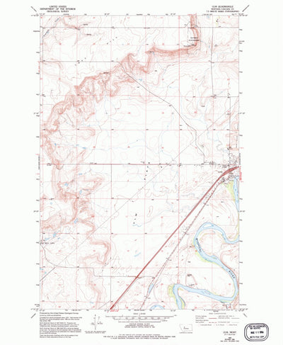United States Geological Survey Ulm, MT (1983, 24000-Scale) digital map