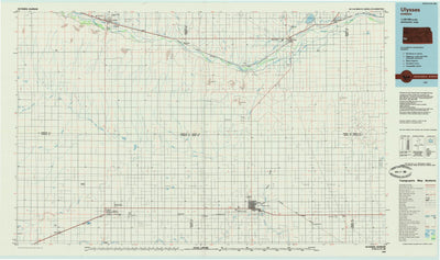 United States Geological Survey Ulysses, KS (1985, 100000-Scale) digital map