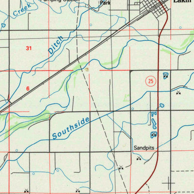 United States Geological Survey Ulysses, KS (1985, 100000-Scale) digital map
