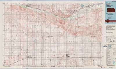 United States Geological Survey Ulysses, KS (1987, 100000-Scale) digital map