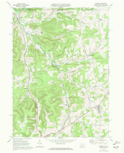 United States Geological Survey Ulysses, PA-NY (1969, 24000-Scale) digital map