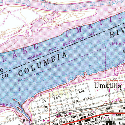 United States Geological Survey Umatilla, OR-WA (1962, 24000-Scale) digital map