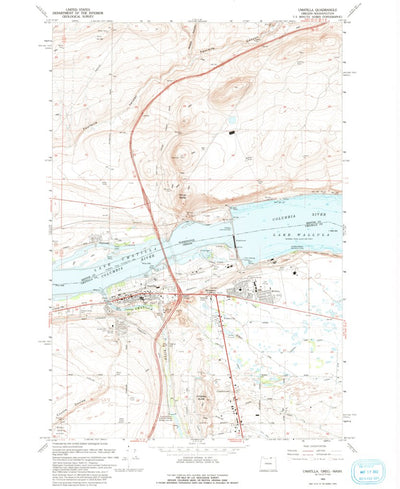 United States Geological Survey Umatilla, OR-WA (1993, 24000-Scale) digital map