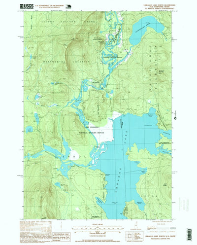 United States Geological Survey Umbagog Lake North, NH-ME (1995, 24000-Scale) digital map