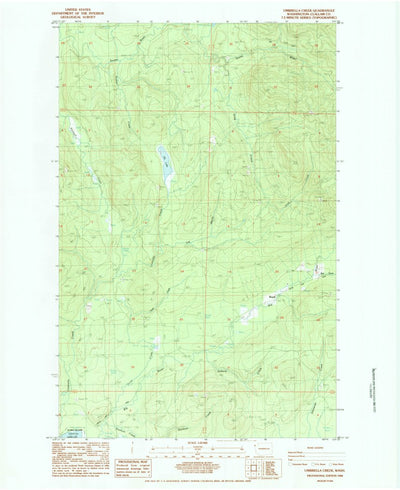 United States Geological Survey Umbrella Creek, WA (1984, 24000-Scale) digital map