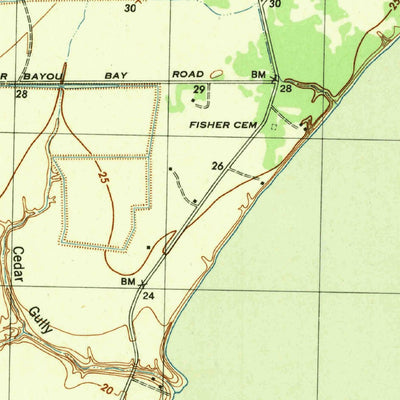 United States Geological Survey Umbrella Point, TX (1943, 31680-Scale) digital map