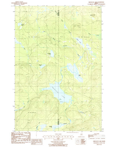 United States Geological Survey Umcolcus Lake, ME (1986, 24000-Scale) digital map