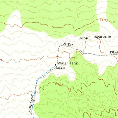 United States Geological Survey Umikoa, HI (1956, 24000-Scale) digital map