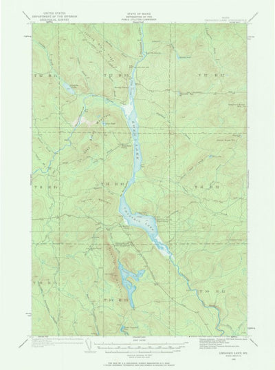United States Geological Survey Umsaskis Lake, ME (1932, 62500-Scale) digital map
