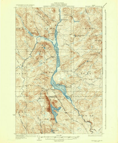 United States Geological Survey Umsaskis Lake, ME (1935, 62500-Scale) digital map